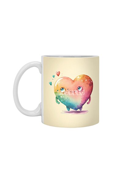 Fizello Cute Heart White Mug, Gift, Dowry, Presentation