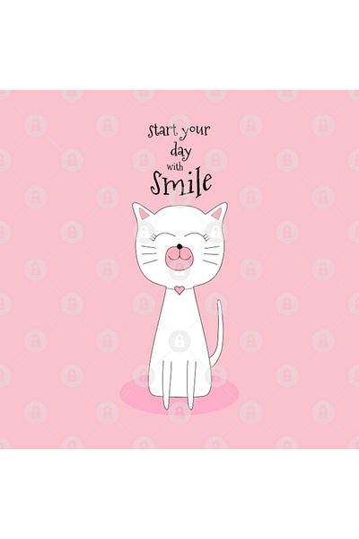 TatFast Cute Cat Smiling with Mug, Gift, Dowry, Presentation Holder