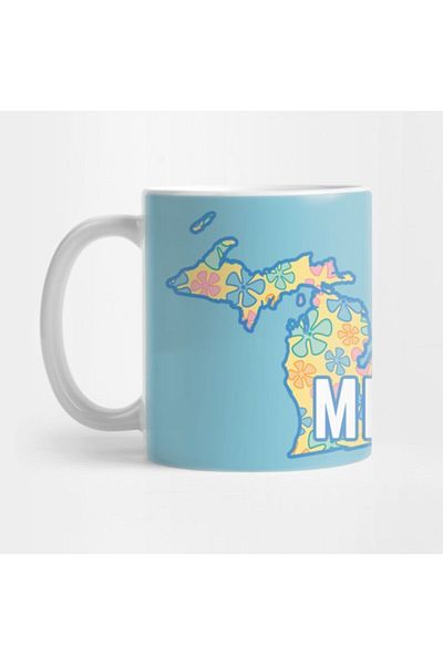 TatFast Floral Michigan in Mug, Gift, Dowry, Presentation Holder