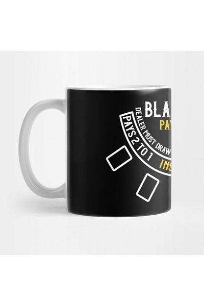 TatFast Blackjack Felt I Card Gambling I Casino Lover Design Cup