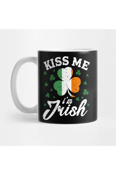 TatFast St Patrick's Day Irish Kiss Me I'M Mug - Gift, Dowry and Presentation