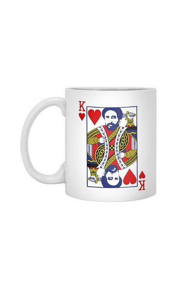 Fizello كوب أبيض من King Of Heart، هدية، مهر، حامل عرض