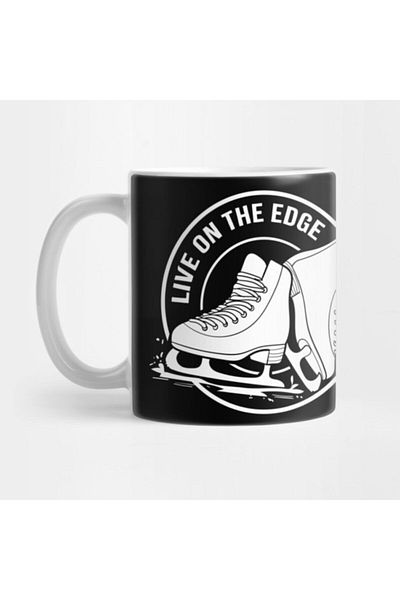 TatFast Live on the Edge - Figure Skating Design Mug and Presentation Gift Dowry