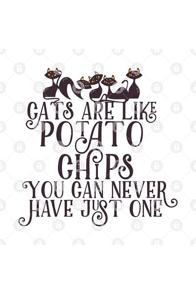 TatFast Cats Are Like Potato Chips. Mug, Gift, Dowry, Presentation Holder