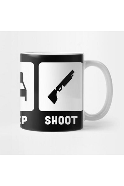 TatFast Eat، Sleep، Shoot - كوب Shotgun and Skeet، هدية ومهر وعرض