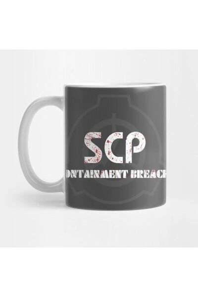 TatFast كوب بشعار Scp Containment Breach Game Bloody Distressed، هدية، مهر، عرض