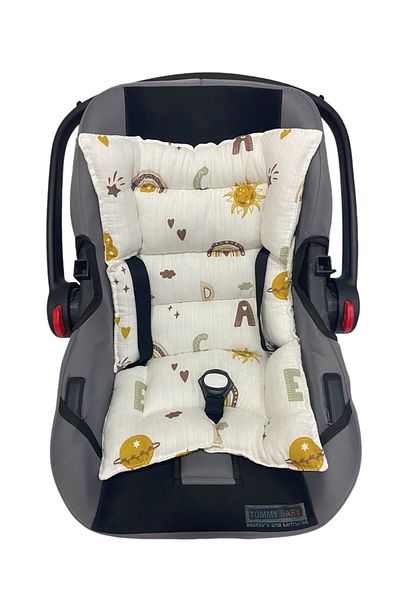 Puro Cotone Alphabet Stroller Cover and Cushion for Baby