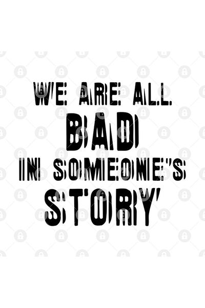TatFast كوب أسود من We Are All Bad In Someone's Story، هدية، مهر، عرض