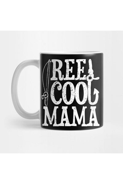 TatFast Reel Cool Mama Fishing Mothers Day Mug, Gift, Dowry, Presentation Holder