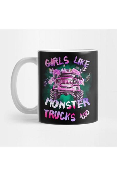 TatFast كوب Monster Truck للفتيات مثل Monster Trucks Too Women