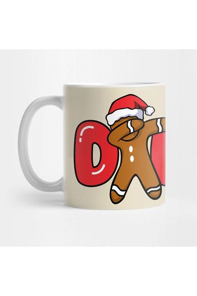 TatFast كوب Gingerbread Man Dabbing Cookie - هدية ومهر وعرض