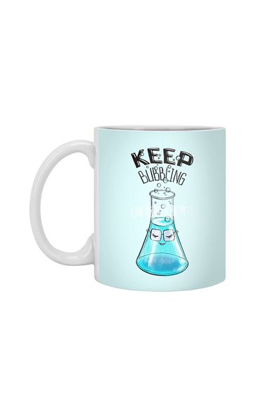 Fizello Nerdy Chemistry Labart - كوب أبيض مع شخصيات زجاجية، هدية وعرض