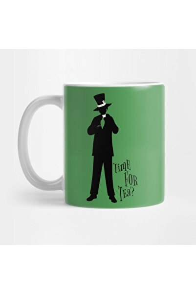 Time For Tea - Mad Hatter Black Ink Mug, Gift, Dowry, Presentation