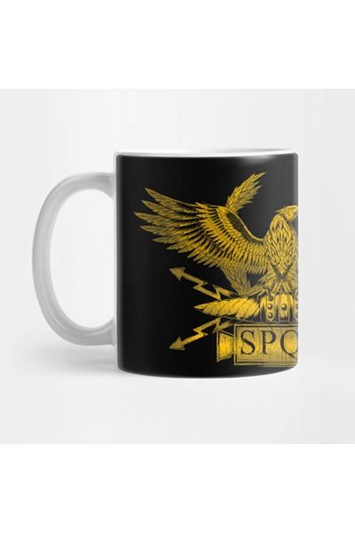TatFast كوب تاريخ روما القديمة Spqr الروماني النسر الروماني إنفيكتا