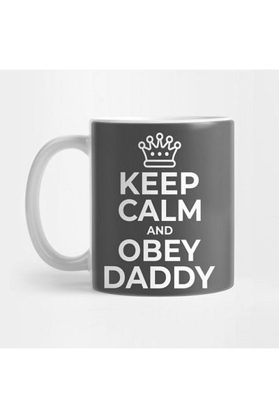 TatFast كوب Keep Calm And Obey Daddy Kinky Ddlg Bdsm، هدية، مهر، كوب قهوة للعرض