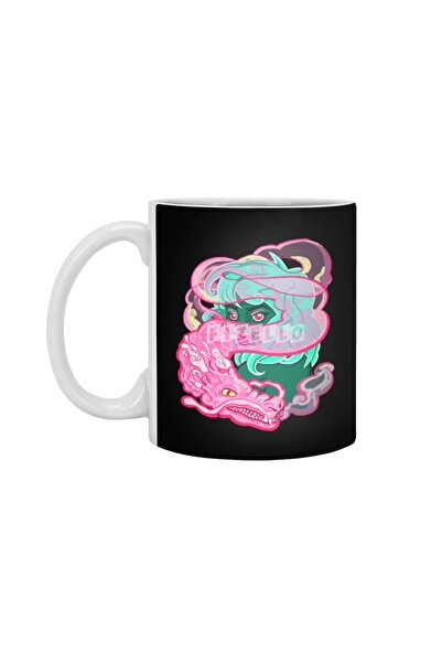 Fizello كوب أبيض من Puff The Magic Dragon، هدية، مهر، عرض