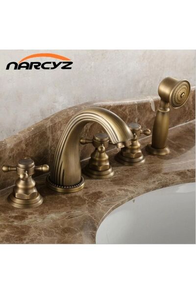 OEM مجموعة حوض الحمام المدمجة العتيقة المكونة من 5 قطع