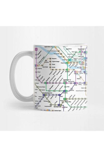 TatFast Seoul Subway Map Mug, Gift, Dowry, Presentation Holder