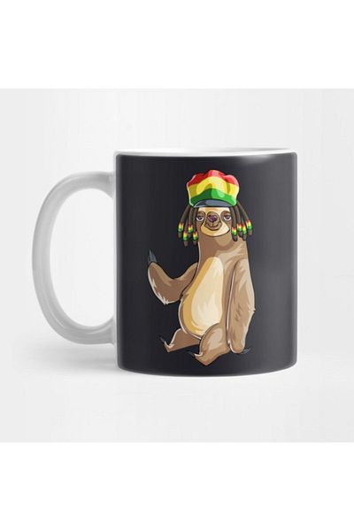 TatFast Jamaican Flag Sloth t Shirt - Funny Trophy, Gift, Dowry, Presentation