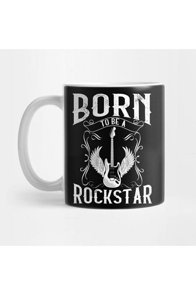 TatFast Rockstar Mug - Gift, Dowry and Presentation Born to Be a Rock Star Rock and Roll