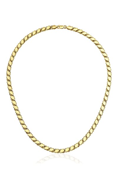 Fiyonk Kuyumculuk 14 Ayar Altın Pullu Zincir 6 mm