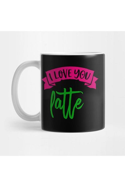 TatFast كوب أنا أحبك هدايا لاتيه لمحبي الكافيين