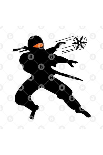 TatFast كوب Ninja Throwing Shuriken Silhouette