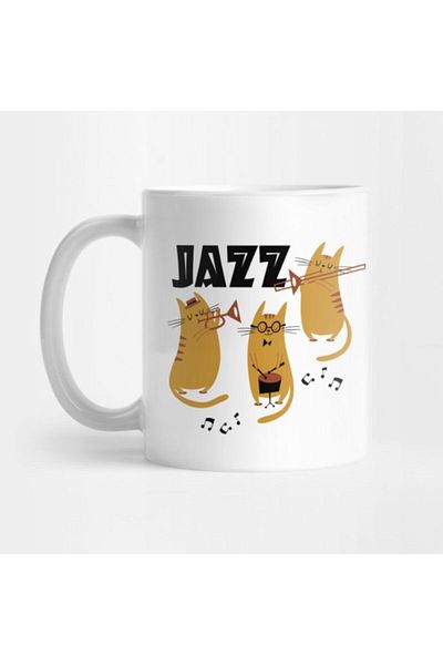 TatFast Cats Playing Jazz Music Trophy, Gift, Dowry, Presentation