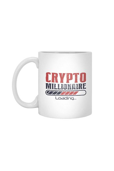 Fizello Crypto Funny Bitcoin - هدية كأس أبيض للمهر