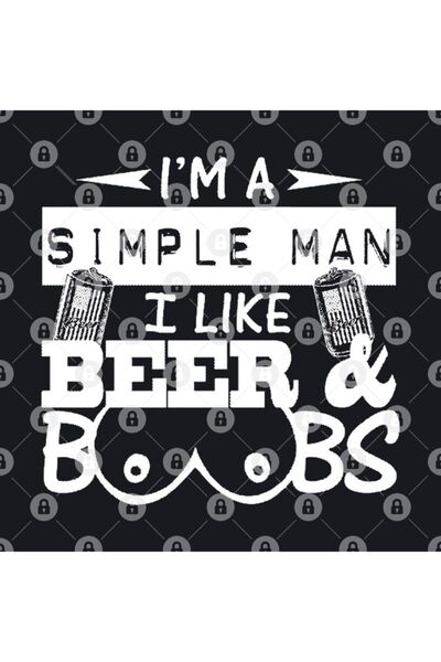 TatFast I M A Simple Man All I Need Is Beer And Boobs Men S Tee Big Boob Mom Mug