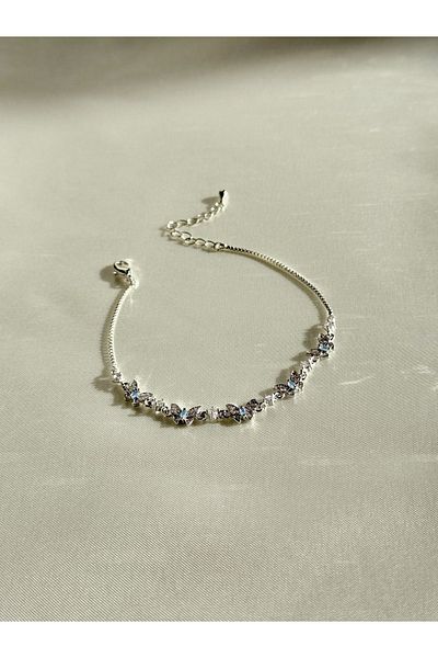 Harlofia Jewelry سوار الفراشة البسيط من الحجر الأزرق