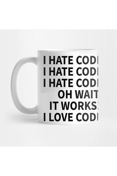 TatFast Programmer Coding Hate Love Humor Gift - Mug, Gift, Dowry, Presentation