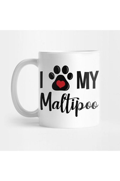 TatFast كوب I Love My Maltipoo، هدية، وصية، كوب قهوة للعرض