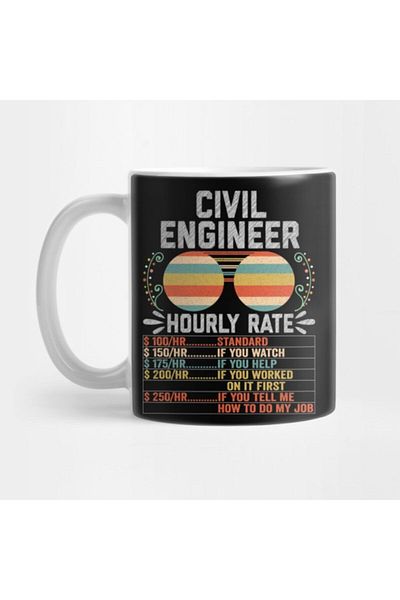 TatFast كأس المهندس المدني الهندسي Inventor Builder Humor