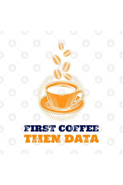 TatFast First Coffee, Then Data Mug, Gift, Dowry, Presentation