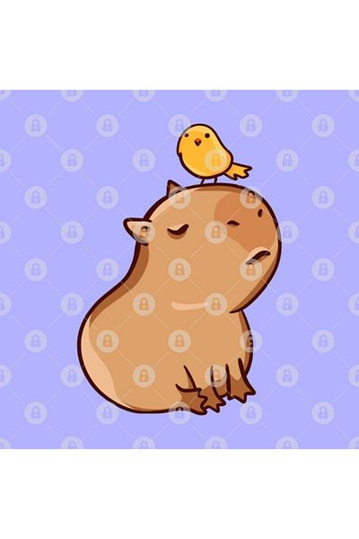 TatFast Capybara with a Bird Mug, Gift, Dowry, Presentation