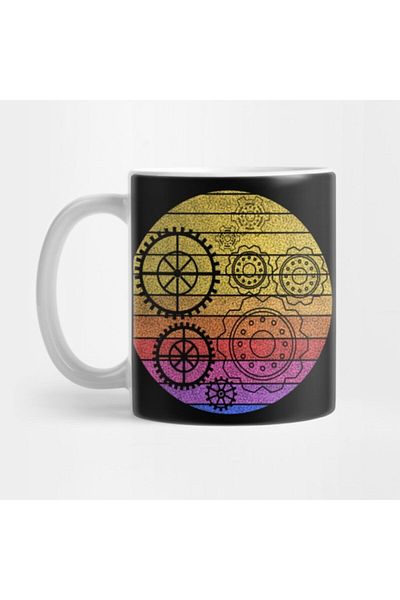 TatFast Mechanical EngineerSample - Mug Designed Retro Running Eng.Cogs