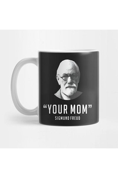 TatFast أمي - كوب Sigmund Freud Quote، هدية، مهر، عرض