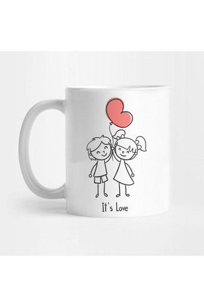 TatFast كوب هدية للزوجين الرومانسيين الجميلين من Womens Is Love Happy Valentine's Day