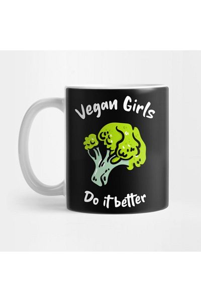 TatFast Vegan Girls Do It Better Mug, Gift, Dowry, Presentation