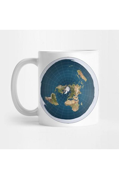 TatFast Flat Earth Map - Flat Earther Not A Globe Conspiracy Theory Dome Earth Apparel Mug