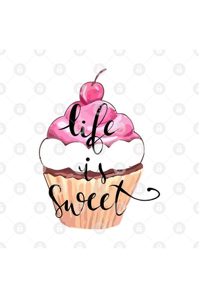 TatFast كوب Sweet Life Cupcake Love - هدية ومهر وعرض