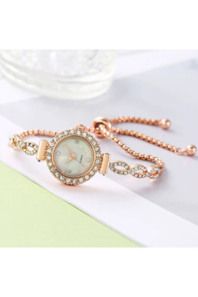 Toz Vintage Rose Amara - Adjustable Vintage Retro Clock