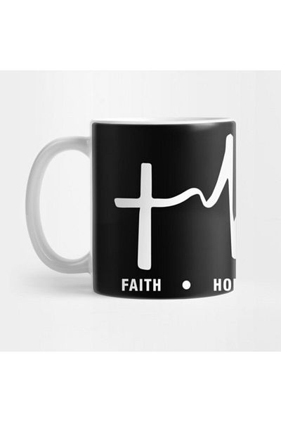TatFast Faith, Hope and Love Mug, Gift, Dowry, Presentation