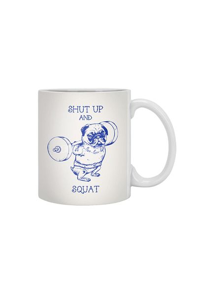 Fizello كوب أبيض من Shut Up And Squat، هدية، مهر، عرض
