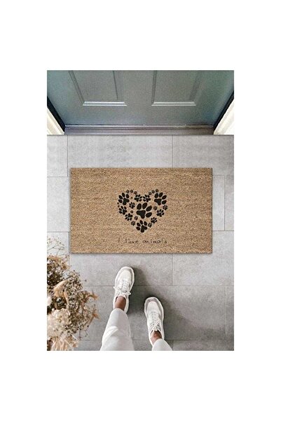 Dormot Home Ποιότητα ψηφιακής εκτύπωσης Καφέ Πατίλι Καρδιά I Love Animals Δια...