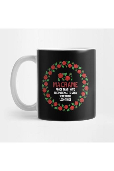 TatFast Macrame Quote Design Mug, Gift, Dowry, Presentation Holder