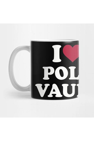 TatFast كوب I Love Pole Vault، هدية، مهر، حامل عرض