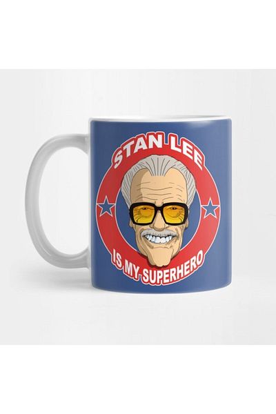 TatFast Stan Lee Is My Superhero - كوب مروحة كتاب كوميدي، هدية، مهر، عرض