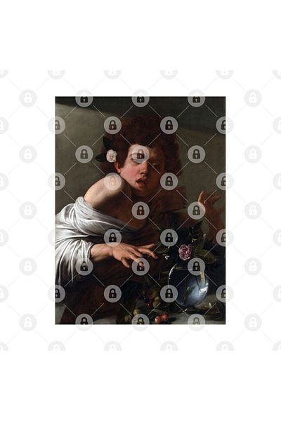 TatFast كوب طويل القامة على طراز Caravaggio من نوع Bitten By A Lizard - هدية وعرض